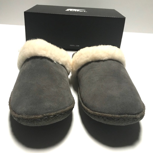 Sorel Gray Suede Slippers - Picture 3 of 6